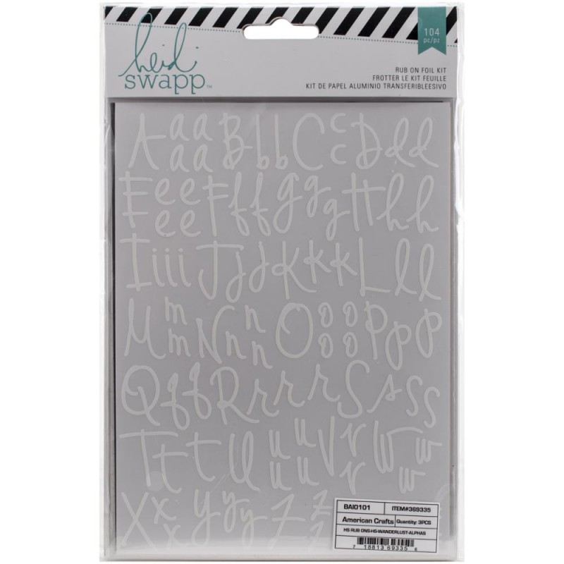 Kit Alphabet Rub-ons Foil Wanderlust