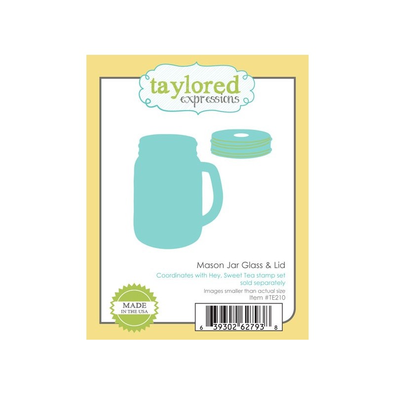 Die Taylored Expressions - Mason Jar Glass & Lid