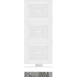 Stickers Peel-off - Rectangles Transparents pailletés - Argent