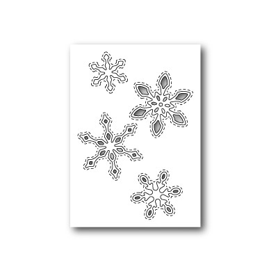 Die Poppystamps - Stitched Snowflake Cutouts