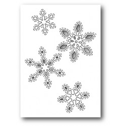 Die Poppystamps - Stitched Snowflake Cutouts