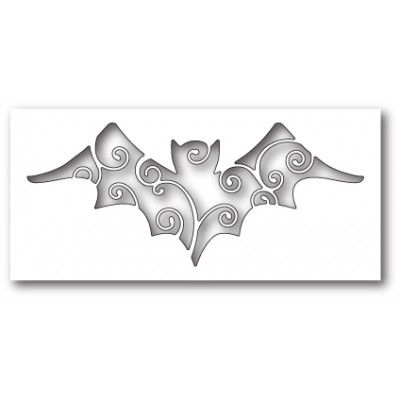 Die Poppystamps - Swirly Bat Cutout