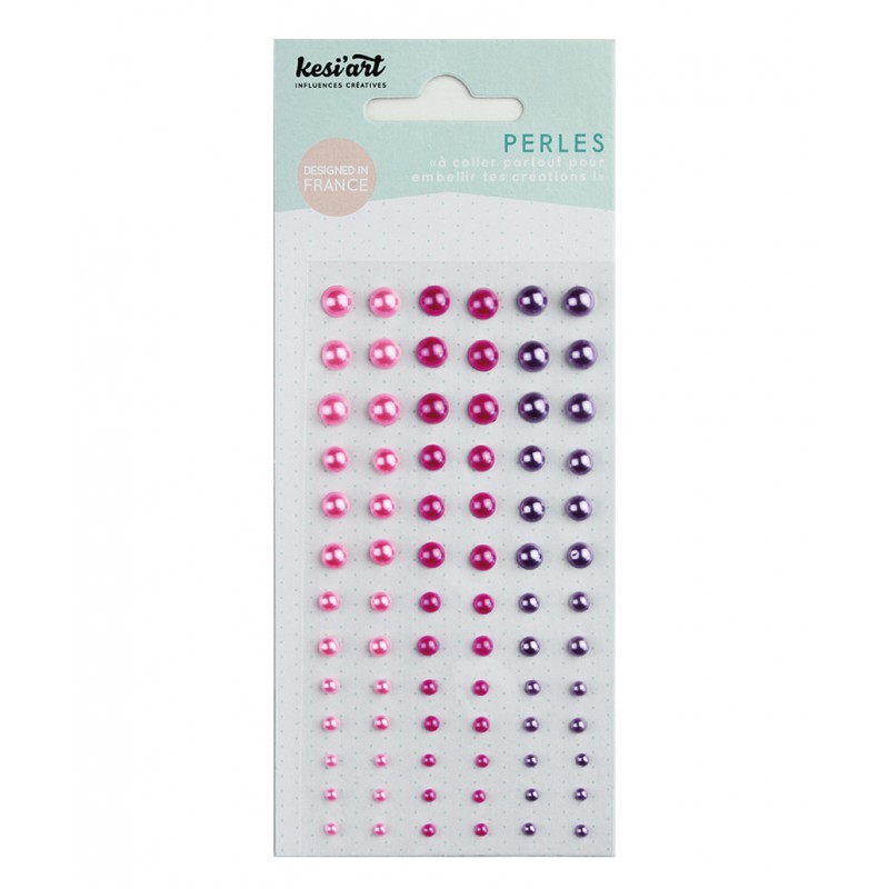 Demi-perles nacrées KesiArt - Rose Fuchsia Violet