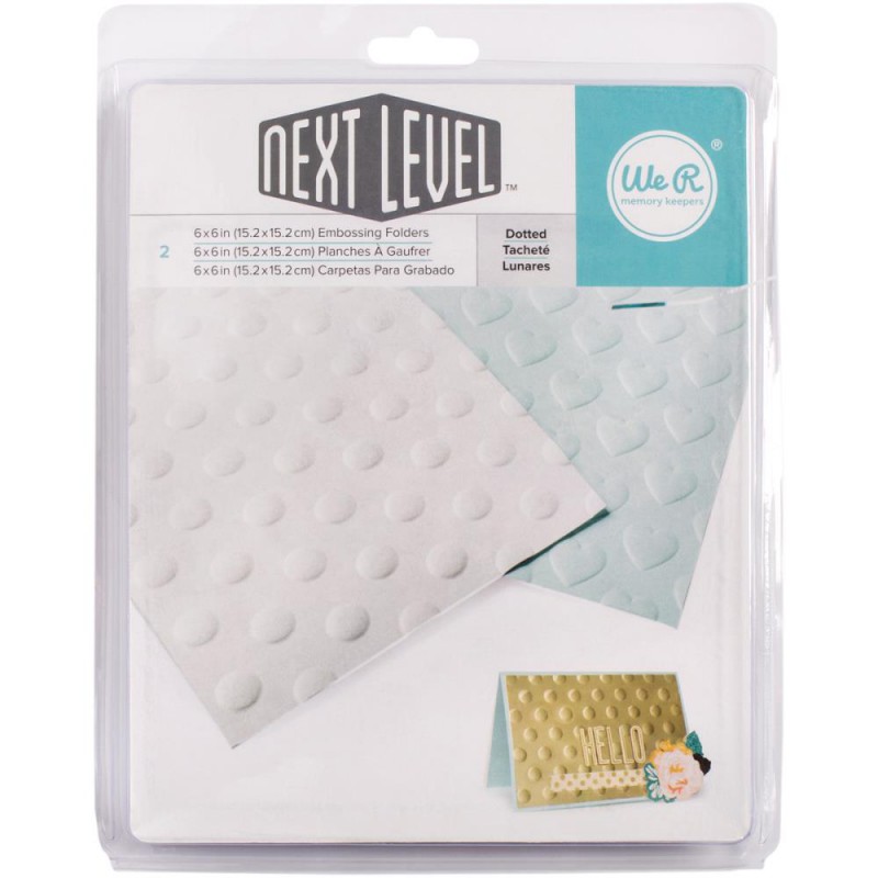 Set de 2 pochoirs de gaufrage We R - Dotted