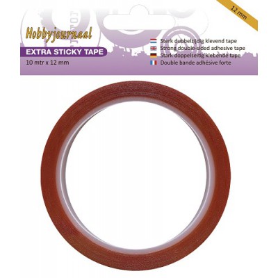Adhésif double-face rouge - Extra Sticky Tape - 12 mm
