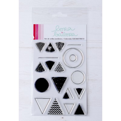 Tampons clear Lora Bailora - Geometrico