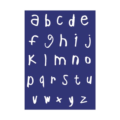 Pochoir de sérigraphie Rayher - Alphabet minuscules