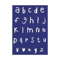 Pochoir de sérigraphie Rayher - Alphabet minuscules