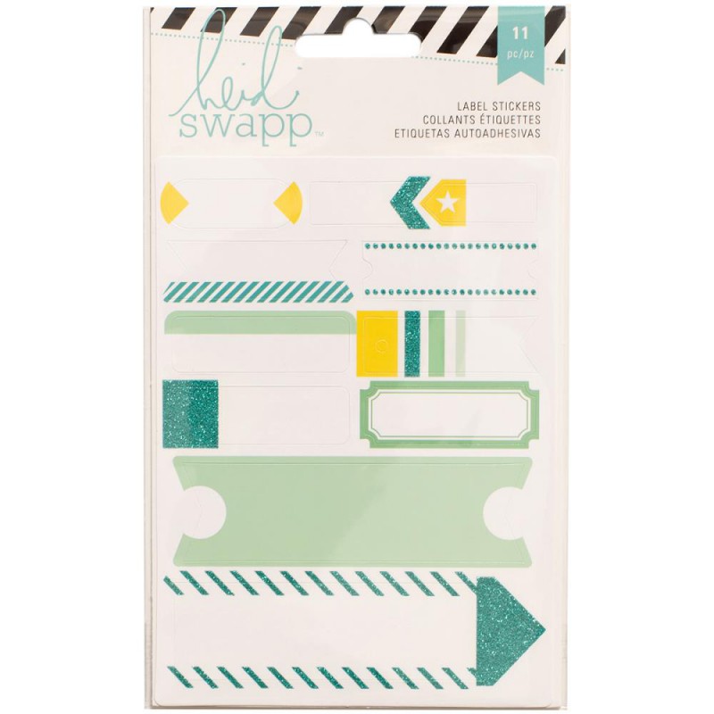 Stickers Labels Heidi Swapp - Turquoise