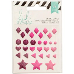 Stickers Enamel Shapes Heidi Swapp - Rose