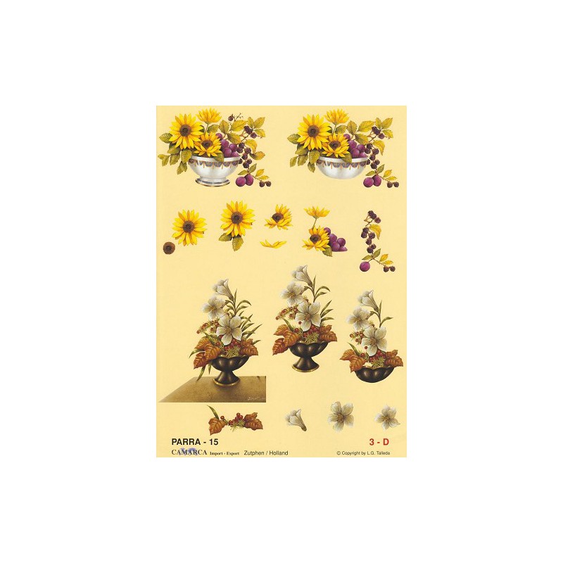 Image Carterie 3D - Tournesols et Lys