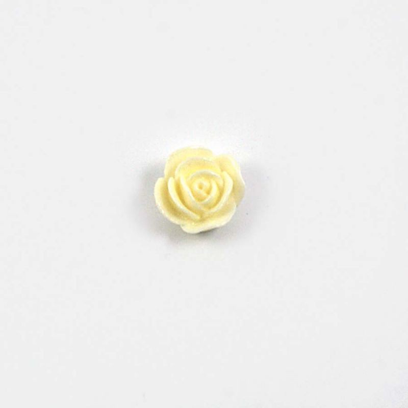 Rose en résine 15mm (lot de 20) - Crème