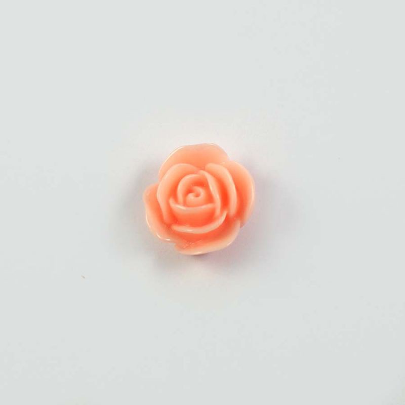 Rose en résine 15mm (lot de 20) - Corail