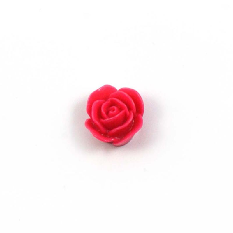 Rose en résine 15mm (lot de 20) - Rose Vif