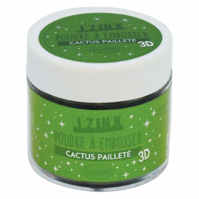 Poudre à embosser Izink pailletée - Cactus
