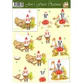 Image Carterie 3D - Lutins et poule/champignon
