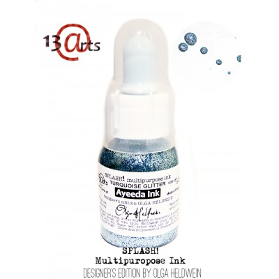 Encre acrylique Splash! - Glitter Turquoise