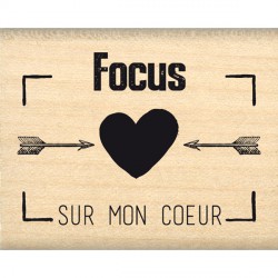 Tampon bois Florilèges - Focus sur mon Coeur