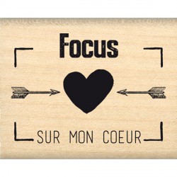 Tampon bois Florilèges - Focus sur mon Coeur