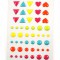 Stickers Enamel Ronds Coeurs Triangles - Combo Pastel