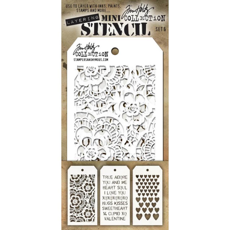 Mini Layered Stencil Tim Holtz - Set 6