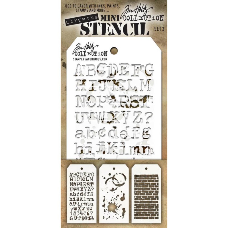 Mini Layered Stencil Tim Holtz - Set 3