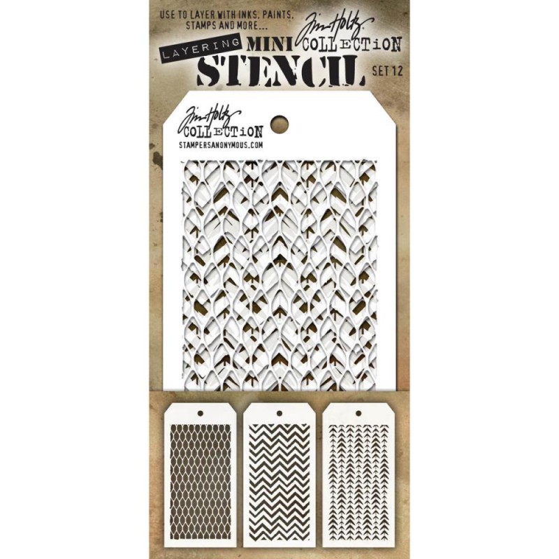 Mini Layered Stencil Tim Holtz - Set 12