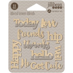 Wood Veneer Words - Happy