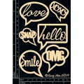 Sujets en carton bois Dusty Attic - Speech Bubbles