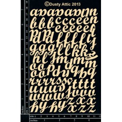 Sujets en carton bois Dusty Attic - Mini Script ABC