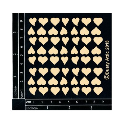 Sujets en carton bois Dusty Attic - Mini Hearts 2