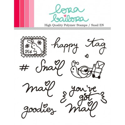 Tampons clear Lora Bailora - Snail (version anglaise)