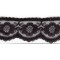 Dentelle fleurie large noire (58 mm)