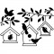 Pochoir de gaufrage Darice - Birdhouses in Tree (Nichoirs dans l'arbre)
