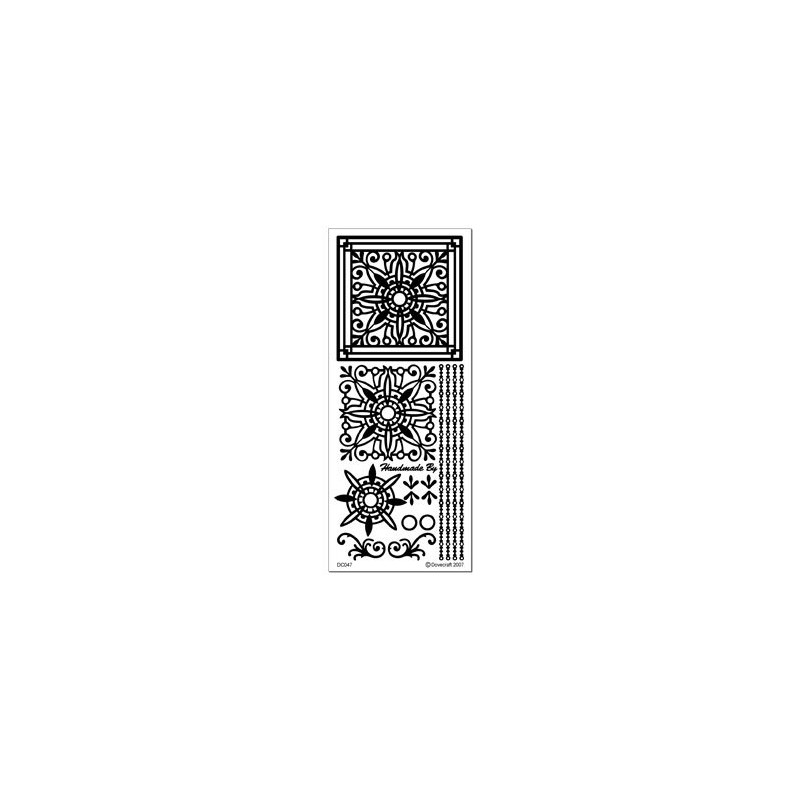 Stickers Peel-off - Médaillons carrés - Argent