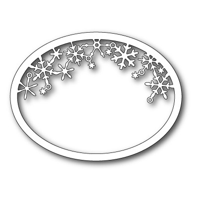 Die Memory Box - Snowflake Oval Frame