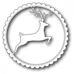 Die Memory Box - Reindeer Scalloped Circle Frame