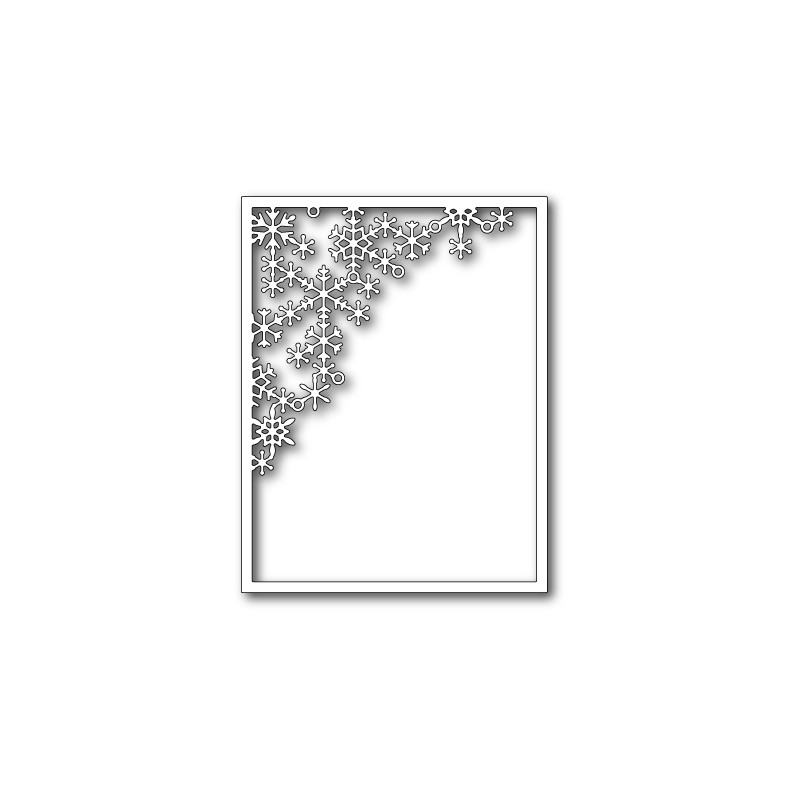 Die Poppystamps - Crystal Snowflake Corner Frame