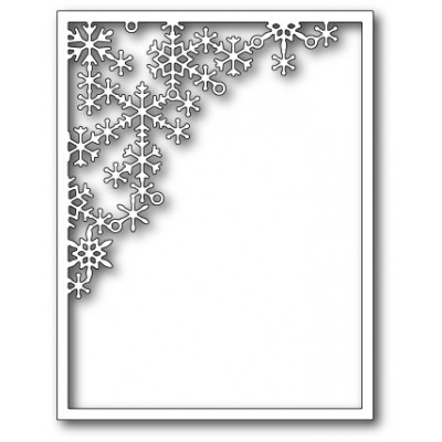 Die Poppystamps - Crystal Snowflake Corner Frame