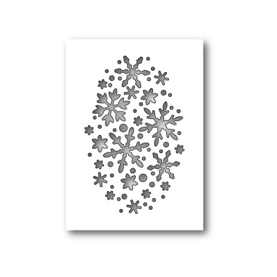 Die Poppystamps - Snowflake Oval Collage