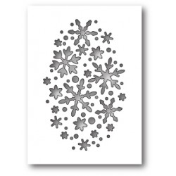 Die Poppystamps - Snowflake Oval Collage