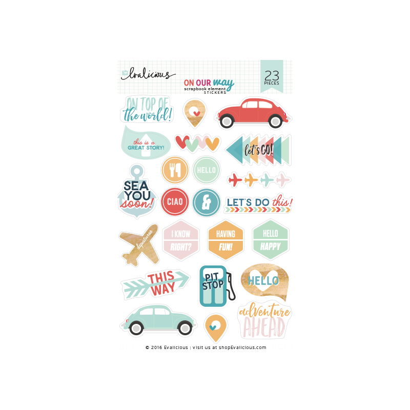 Stickers Evalicious - On Our Way - Scrapbook Element