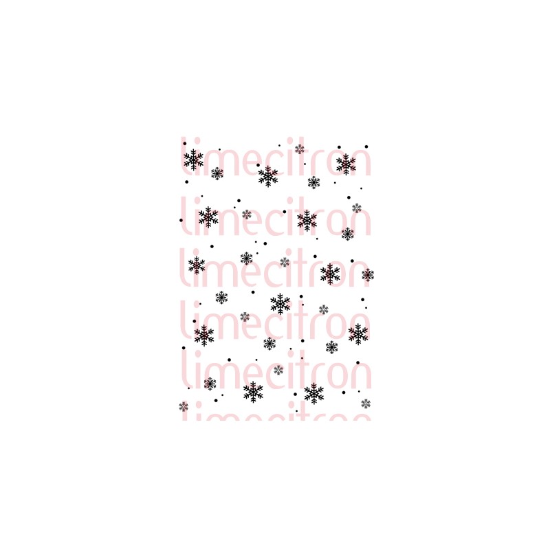 Tampon Lime Citron - Nuit d'hiver (flocons)