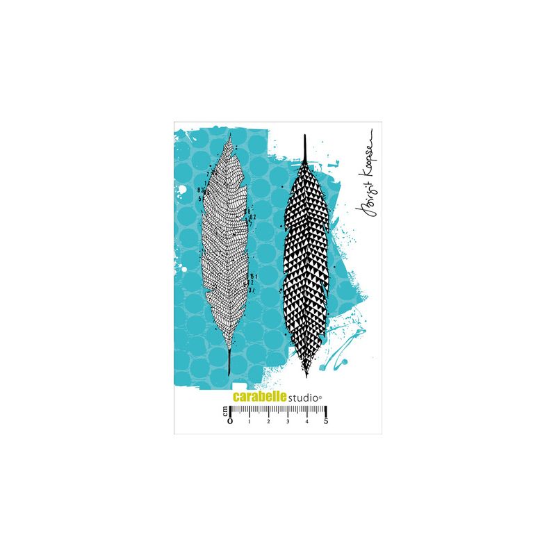 Tampons Carabelle Studio - Scribbled Feathers by Birgit Koopsen