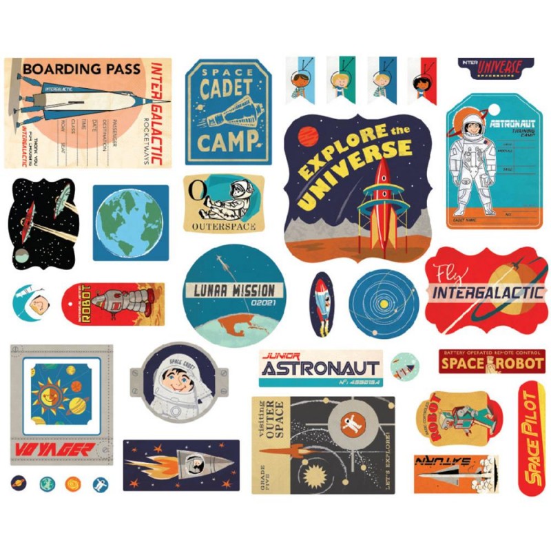 Die-cuts Ephemera Space Academy