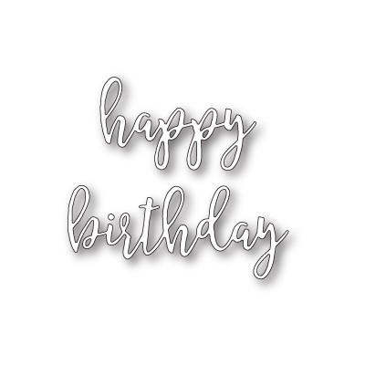 Die Poppystamps - Scribble Happy Birthday