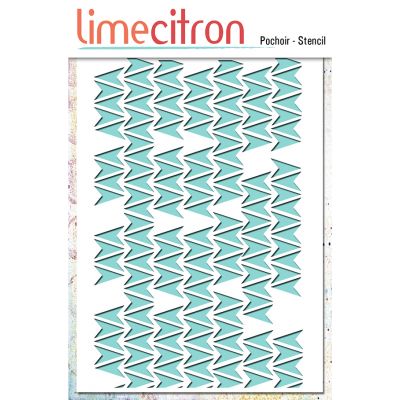 Pochoir Lime Citron 10x15 cm - Flèches