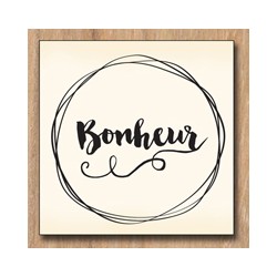 Tampon bois Swirlcards - Bonheur