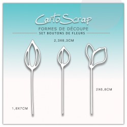 Dies CartoScrap - Set Boutons de Fleurs