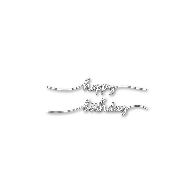 Die Poppystamps - Happy Birthday Streamer
